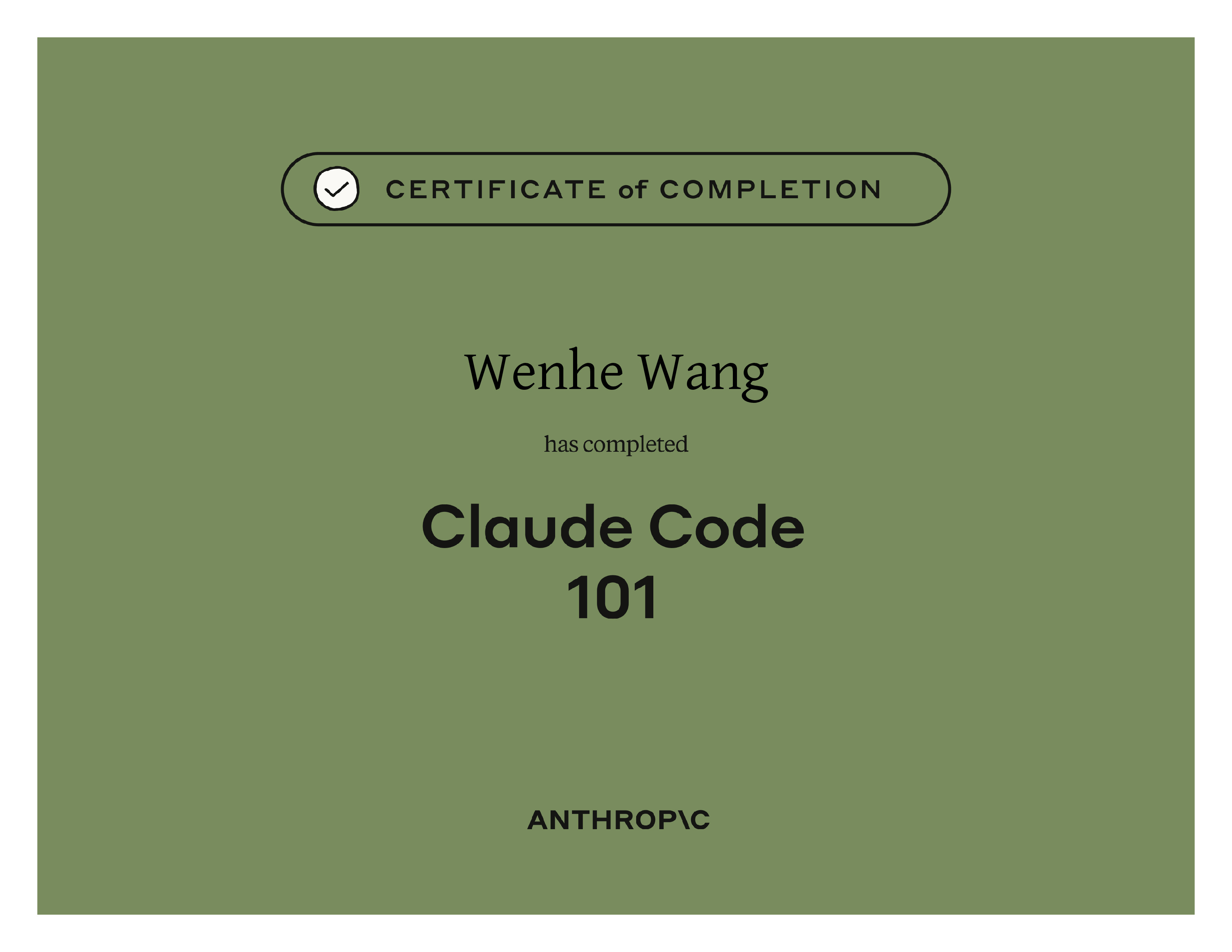 Claude Code 101 Certificate